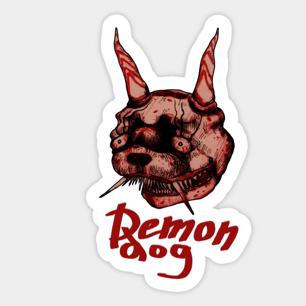 Demon dog (2) Sticker by Abendson